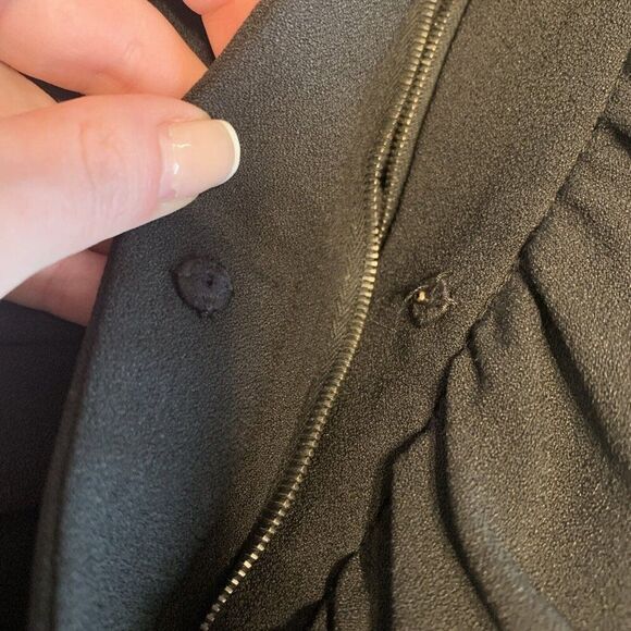 prada authentic Solid Black Long Sleeve Zip Up Blazer Jacket 38 2 Xs - Picture 4 of 9